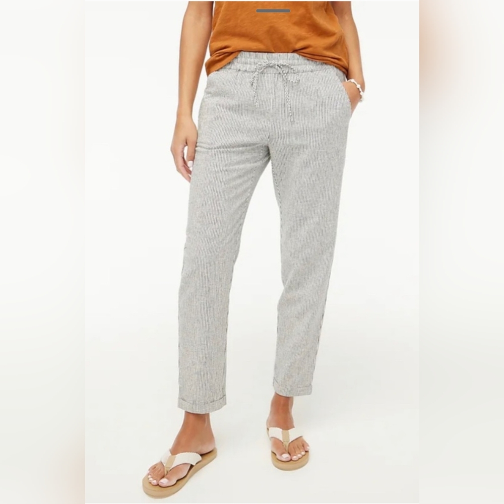 j. crew stripped mercantile drawstring pants Womens Size 00